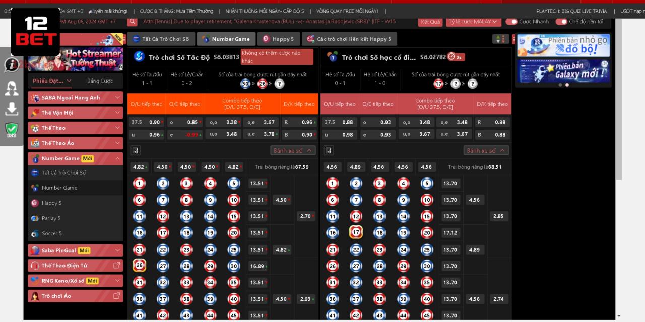 Number Game 12Bet - Hướng Dẫn Luật Chơi Và Các Cửa Cược 1 Number Game là lựa chọn lý tưởng dành cho tân cược thủ khi cá cược tại 12Bet